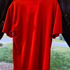 Mens Under Armour Large orange polo